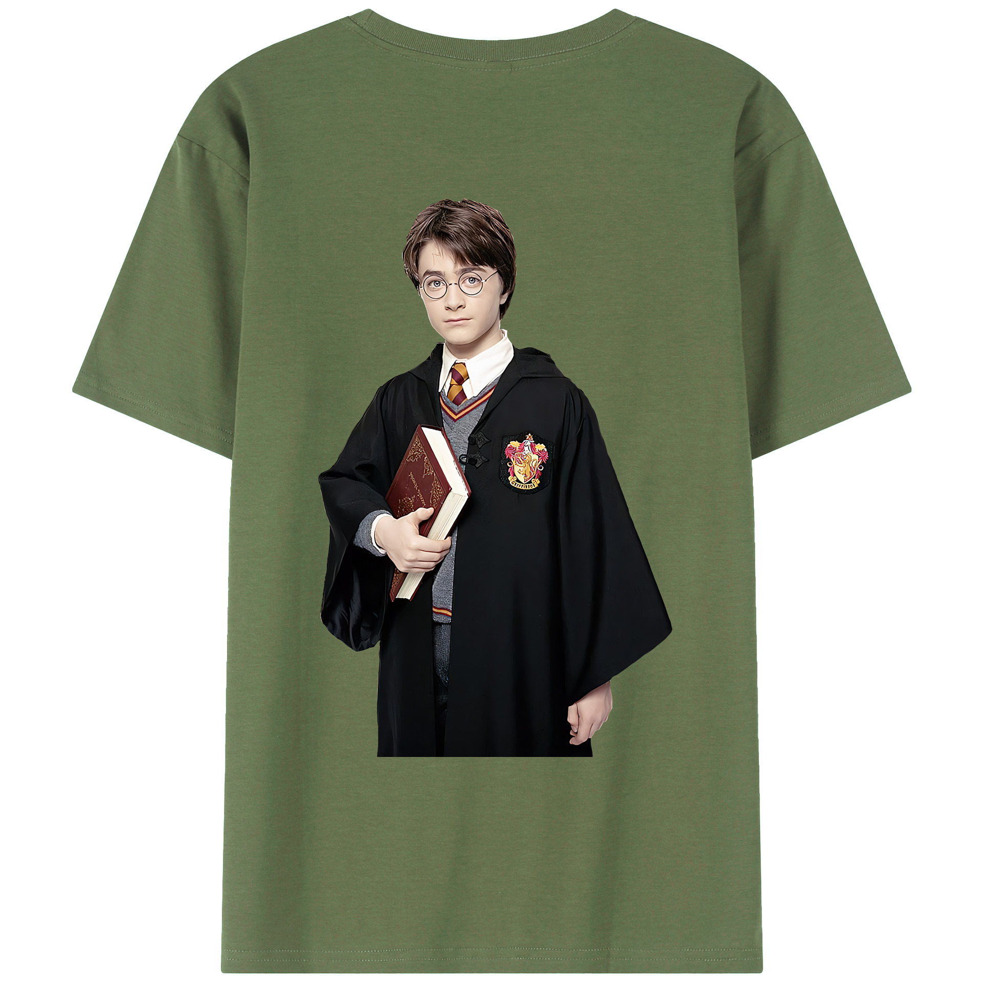 （画像用） Harry Potter ハリー・ポッターシリーズ 綿100％ メンズ半袖Tシャツ（バックプリント） 通気性